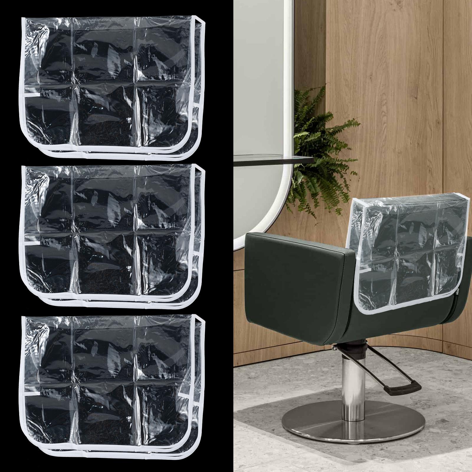 

3Pcs Chair Backrest Cover Clear Chair Back Protection Dustproof Backrest Slipcover Accessories New Waterproof Salon Chair Covers