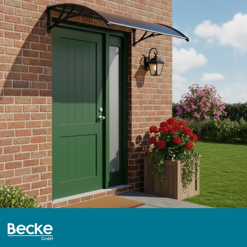 Door canopy 150 x 80 cm gray