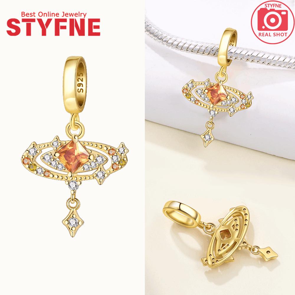 Original Kupfer Gold Serie Schlafende Katze Niedriger Mond Traube Kirsche Stern Mond Anhänger Perlen Passend für Armband Damen Schmuck Geschenk Diy