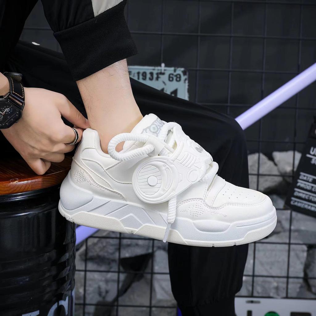 Spring new men's shoes color matching bread shoes student versatile sports board shoes comfortable casual platform heightening shoes