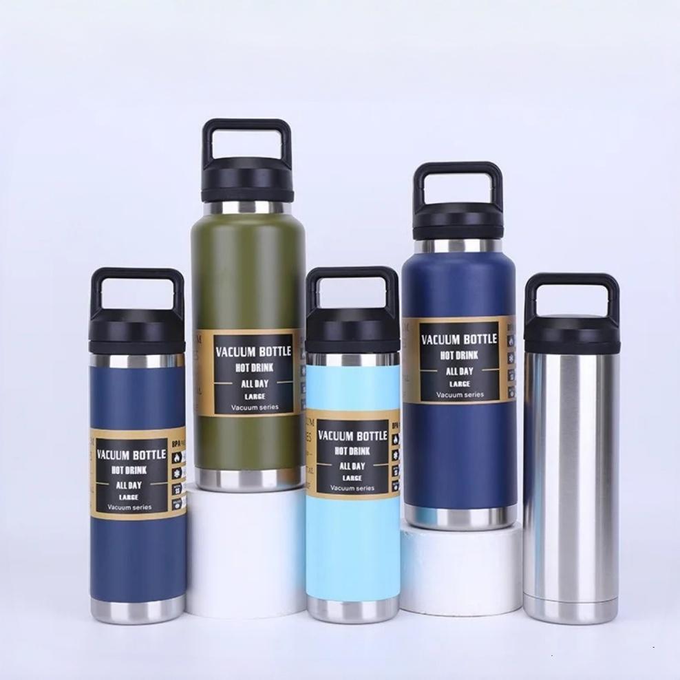 Portable Large Capacity 304 Stainless Steel Insulated Sports Water Bottle Mountain Climbing Cup Outdoor Travel Thermos Flask