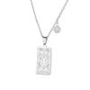 Twelve Constellations Tarot Card Stainless Steel Necklace with Fade-Resistant Pendant