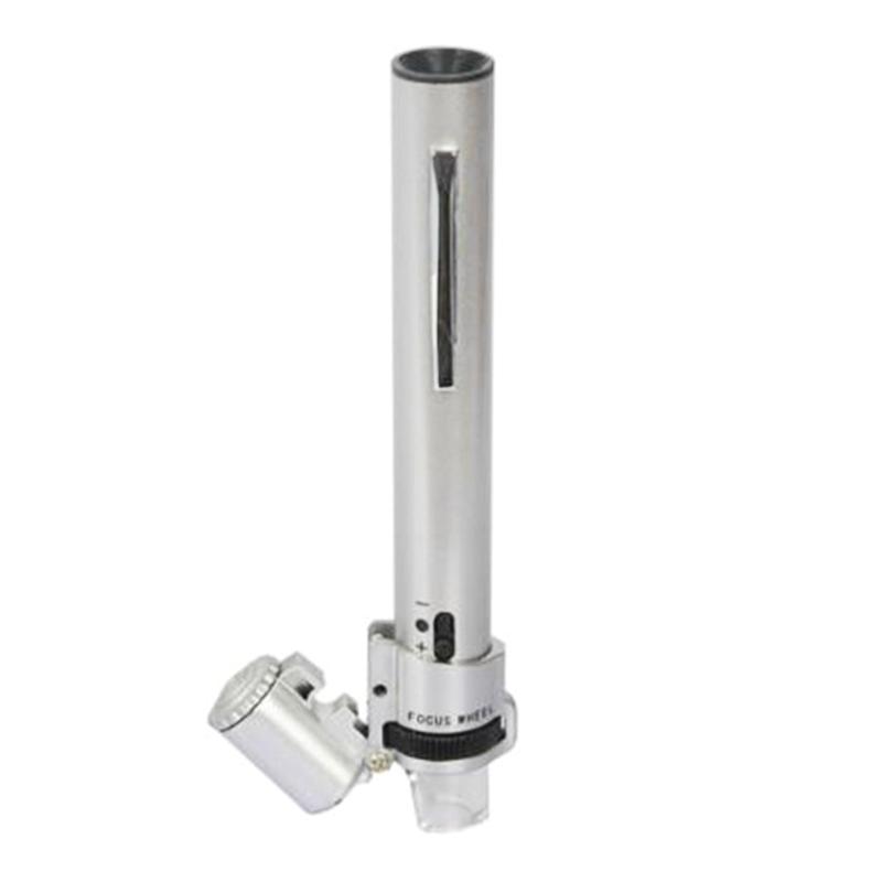 Pen Type Microscope Mini Magnifier Professional 100X Pocket Microscope Portable Adjustable Focusing High Presision