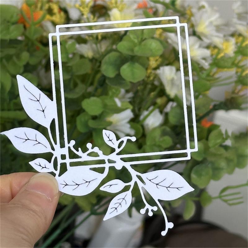 Leaf Photo Frame Carbon Steel Die Cut Stencils Decorative Embossing Paper Dies for Scrapbooking Photo Album Card Making