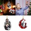 Nightmare Before Christmas Jack Sally Xmas Tree Pendant Halloween Decor Acrylic Gift