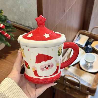 Weihnachtsgeschenktasse Keramik hochwertig Weihnachtstasse Geschenkbox für Mädchen mit Geschenken Heiligabend
