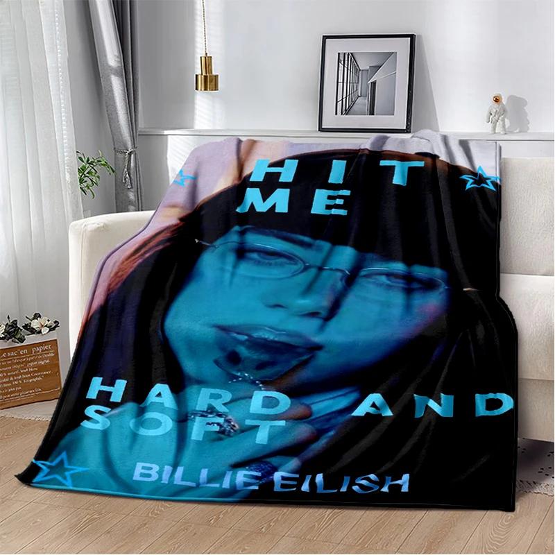3D Hit Me Hard and Soft Billie Eilish Singer Soft Flannel Blanket for Bed Bedroom Sofa Picnic,Throw Blanket for Cover Gift Kids