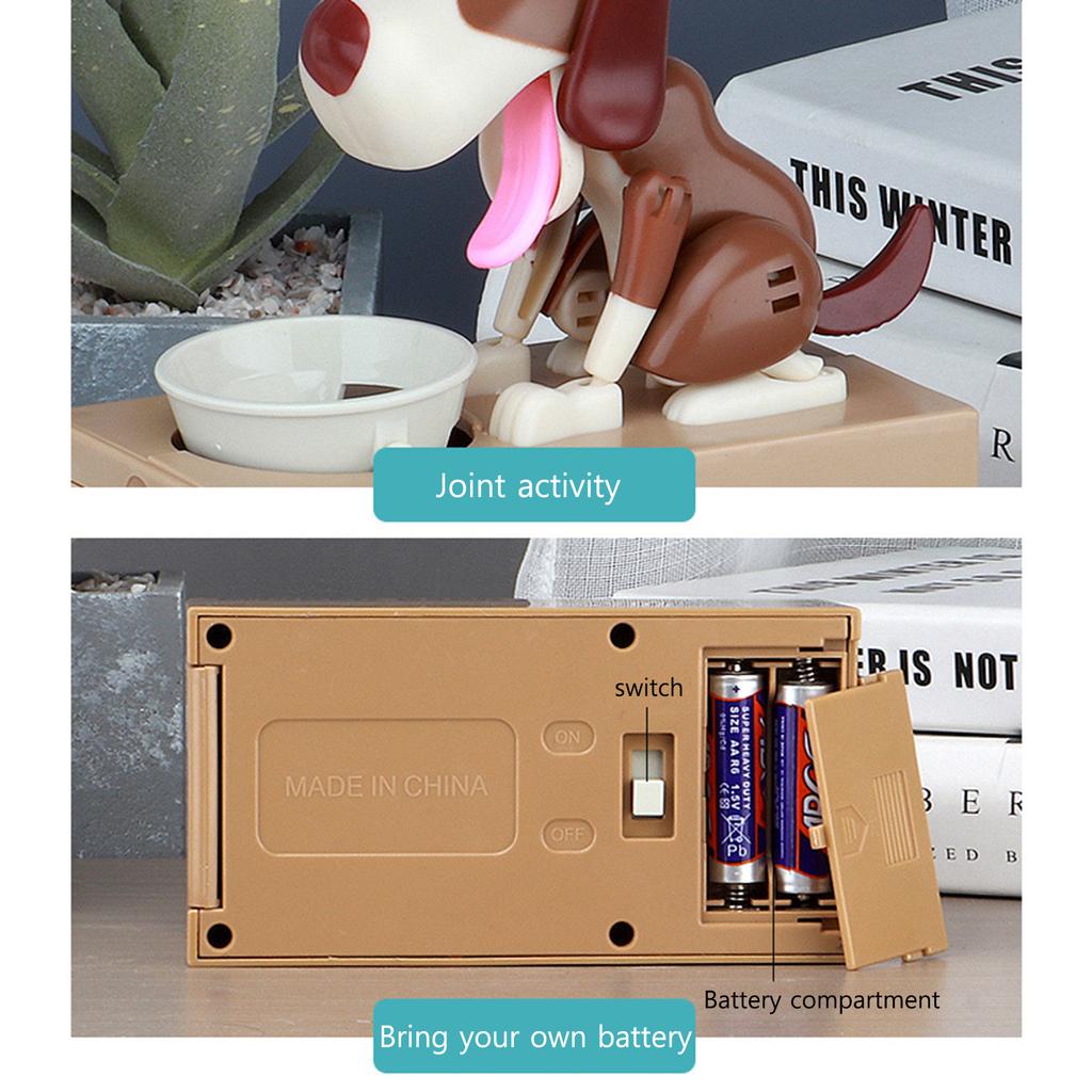 Dog Money Bank Dog Piggy Bank Adorable Decorative Money Eating Puppy Saving Box for Kids Adults Dog Piggy Bank Dog Saving Box