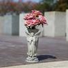 Cemetery Vases Praying Angel Sculpture Ornament Resins Outdoor Decors Flower Holder Pot For Memorial Garden Grave Site