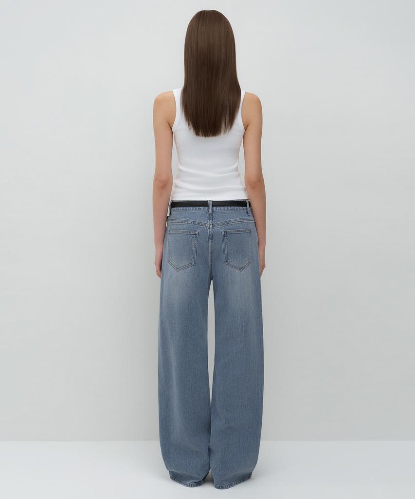 MUSINSA STANDARD WOMAN Women'S Essential Wide Denim Pants [Light Indigo]