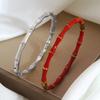 Women's Bamboo Joint Titanium Steel Oil Drip Bracelet: Simple, Durable, Fade-Resistant Stainless Steel