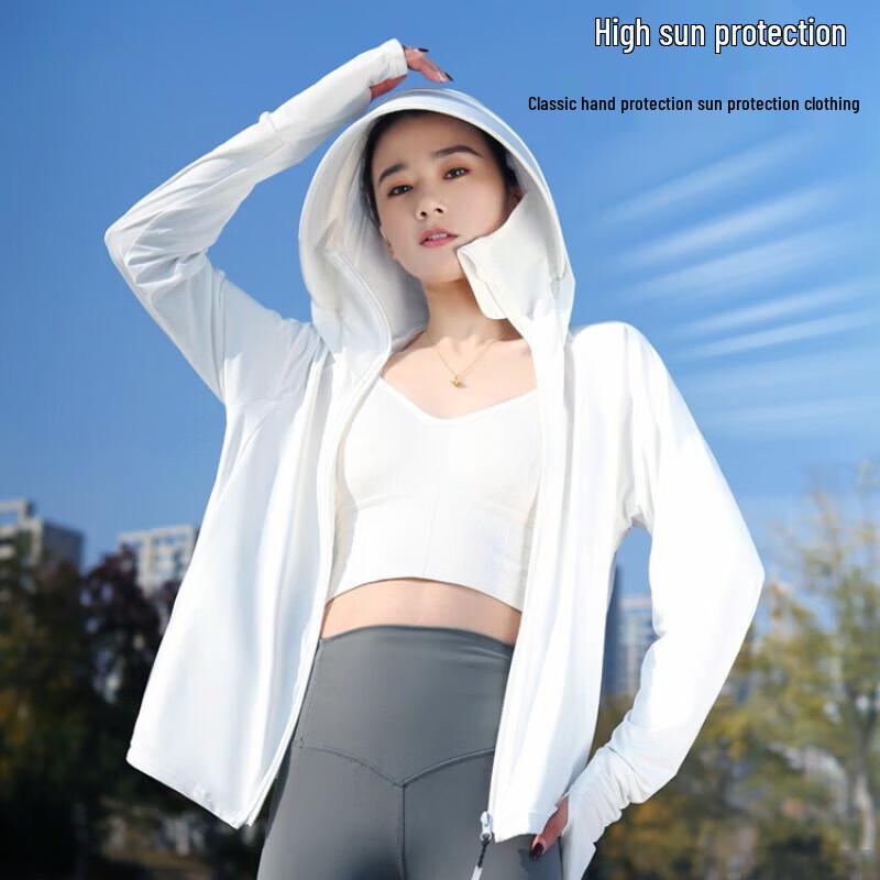 Beneunder UPF50+ Oddychająca kurtka z kapturem z lodowego jedwabiu chroniąca przed słońcem