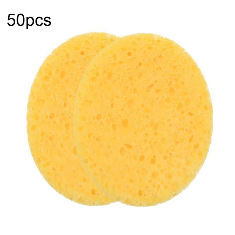 10/30/50/lot Face Cleaning Sponge Puff 60x8mm Soft Wood Pulp Compressed Facial Wash Puff for Makeup Removal Skin Exfoliating