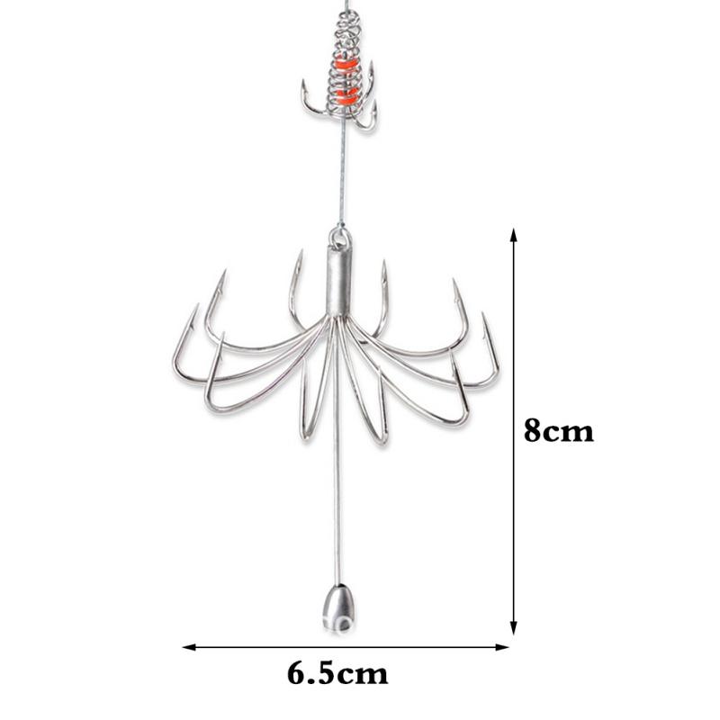1pcs Explosion Fishing Hook Fishing Lure Bait Trap Feeder Cage Sharp Fishing Hook With Stainless Steel Springs