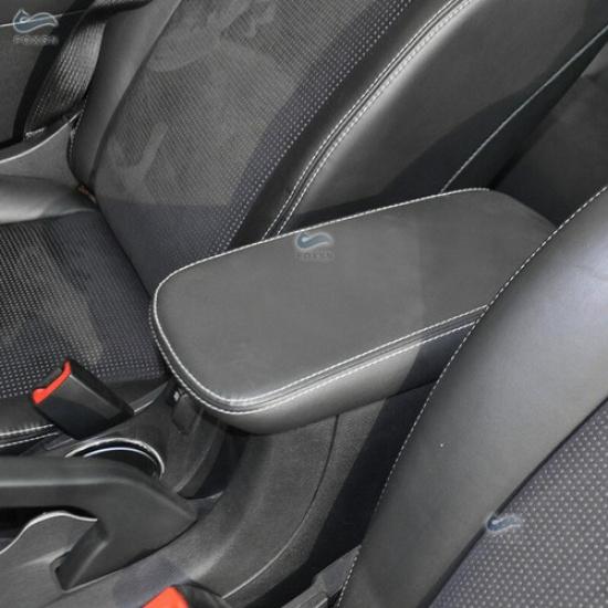 BLACK Leather Center Console Synthetic Armrest Cover For 2011-2014 Chrysler 200