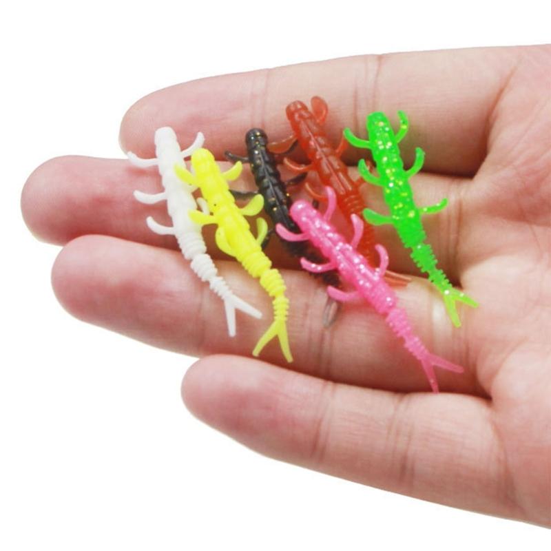 10pcs Fishing Lure Wobblers Split Tail Lures for Trout Fishing Soft Baits 4cm 0.35g Swimbaits Mini Artificial Baits