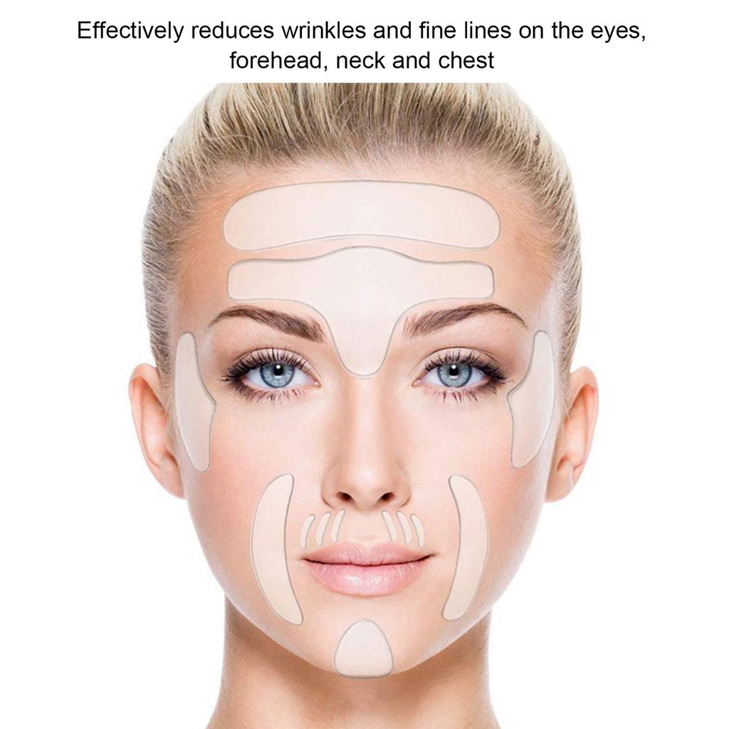 18pcs Facial Wrinkle Reducer Patch Smoothing Silicone Forehead Wrinkle Patch for Under Eye