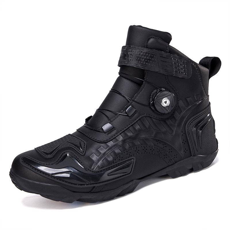 Stivali da Moto da Uomo per Tutte le Stagioni - Scarpe alla Caviglia per Fuoristrada e Corse