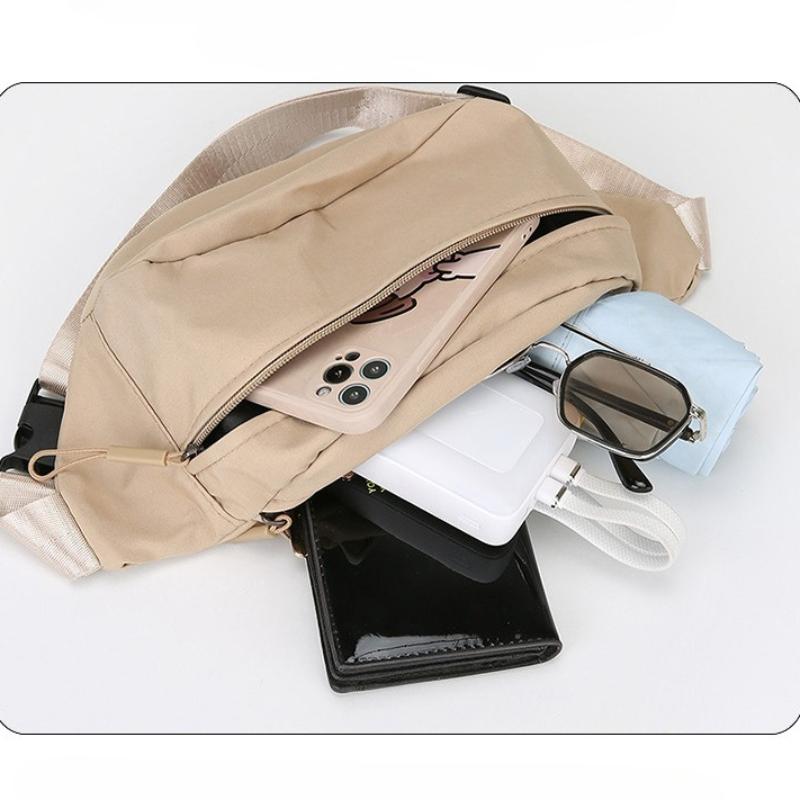Jednofarebná bedrová taška pre ženy Jednoduchá ležérna cestovná taška cez rameno Crossbody taška Vonkajšie športové puzdro na telefón Prenosná módna taška na hrudník Taška pod pazuchu