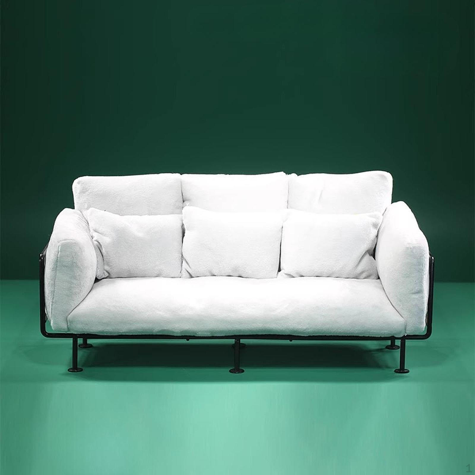 

1/6 масштаб Гостиная Диван Кукольный Дом Аксессуары DIY Декорации Диорама Сцена Макет Фото Реквизит белый