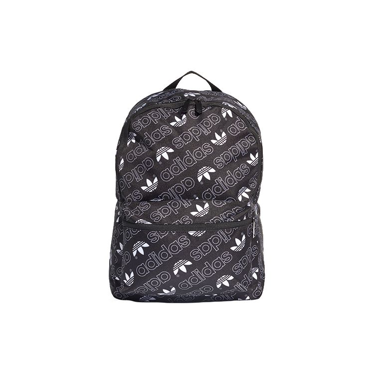 Adidas Originals Logo All Over Print Backpack Unisex Backpacks Black ED8659 Black