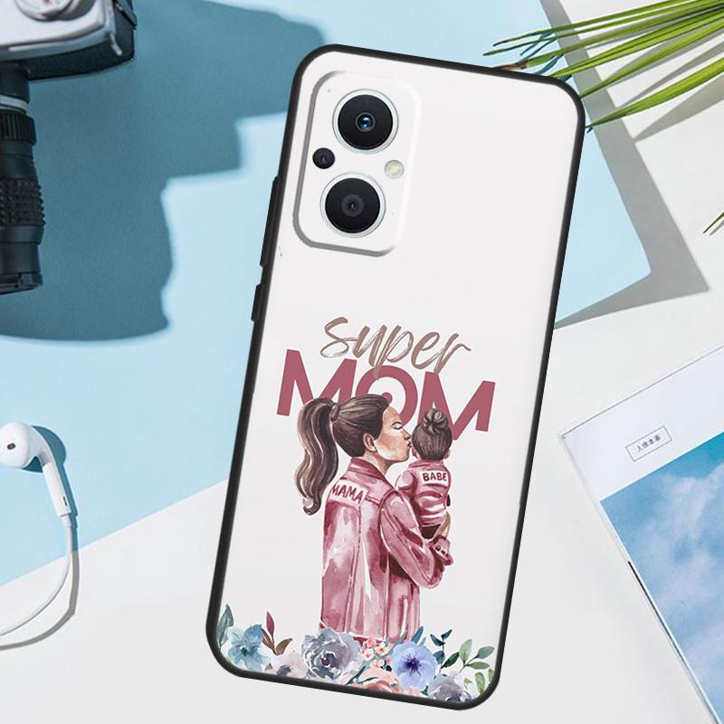 

Super Mom Love Kid Cover For OPPO Reno 14F 13F 12F 11 F 10 12 13 14 Pro 7 8 Lite OPPO Find X9 X8 X6 X5 Pro Case OPPO Reno10 Pro