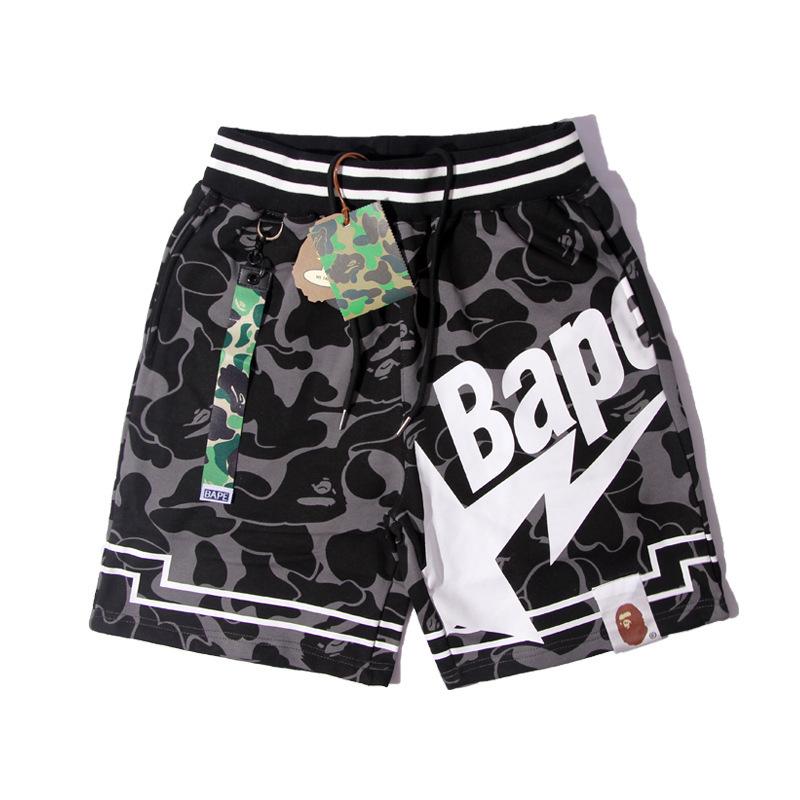 Pantaloncini Casual Bape Shark Camo da Uomo Estivi da Spiaggia Board Shorts a 5 Tasche Pantaloncini da Campo Streetwear