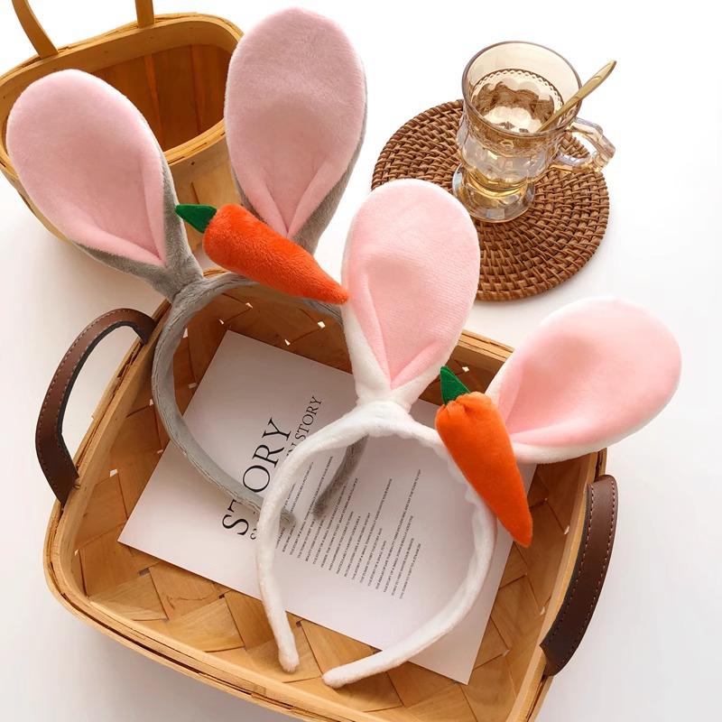 

Children s Plush White Rabbit Ears Headband for Girls and Babies