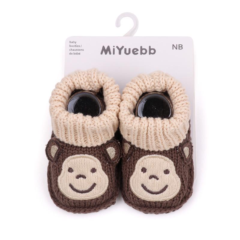 Babysocken Cartoon Niedliches Tier Baby Bodensocken Warme Baumwolle Frühling und Herbst Weich zu Tragen Atmungsaktiv für Jungen und Mädchen Neue Mode