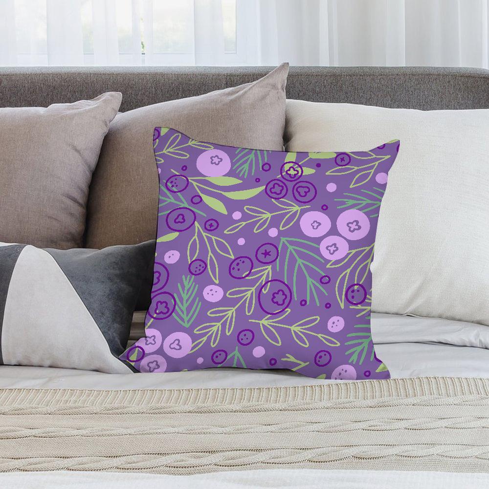 Colorful Cartoon Berries Pillow Case Short Plush Pillow Covers Sofa Decorative Gift Home Double-sided Printing Cushion Cover