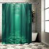 Mystic Underwater City Design Waterproof Shower Curtain Heat Resistant Machine Washable Non-Transparent 180x180cm