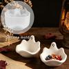 Versatile Glue Casting Halloween Ghost Storage Bowl Silicone Mold, DIY Jewelry Dish Candy Mold Desktop Organizer for Plaster Resin Cement Epoxy Party