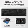 Buffalo Silent Keyboard and Mouse Set, Wireless 2.4GHz, Full Keyboard, 109 Keys, Japanese Layout, 5 Buttons, Blue LED, Black, BSKBW345SBK