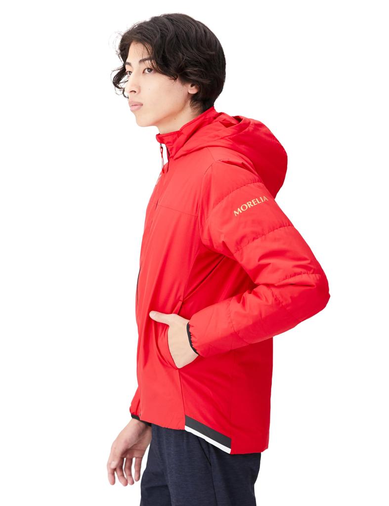 MORELIA Football Wear Padded Warmer Chinese Size S Jacket, Insulated, Water-Repellent, P2MEA501, Red,