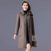 Women's Double-Faced Wool Camel Hair Coat - Autumn/Winter Style, Middle-Aged Mother's Loose, Slimming, Elegant Overcoat