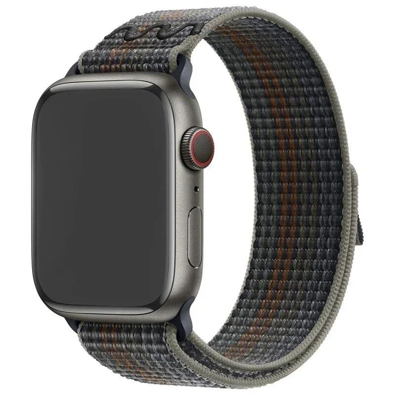 Nylon-Loop-Sportarmband für Apple Watch Band 49 mm 45 mm 44 mm 42 mm Armband für iWatch 9 8 7 6 5 SE Ultra 2 Armband