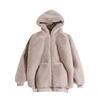 Loose Plush Jacket Women's Winter Imitation Rex Rabbit Fur Medium and Long New Thickened Hooded Coat
