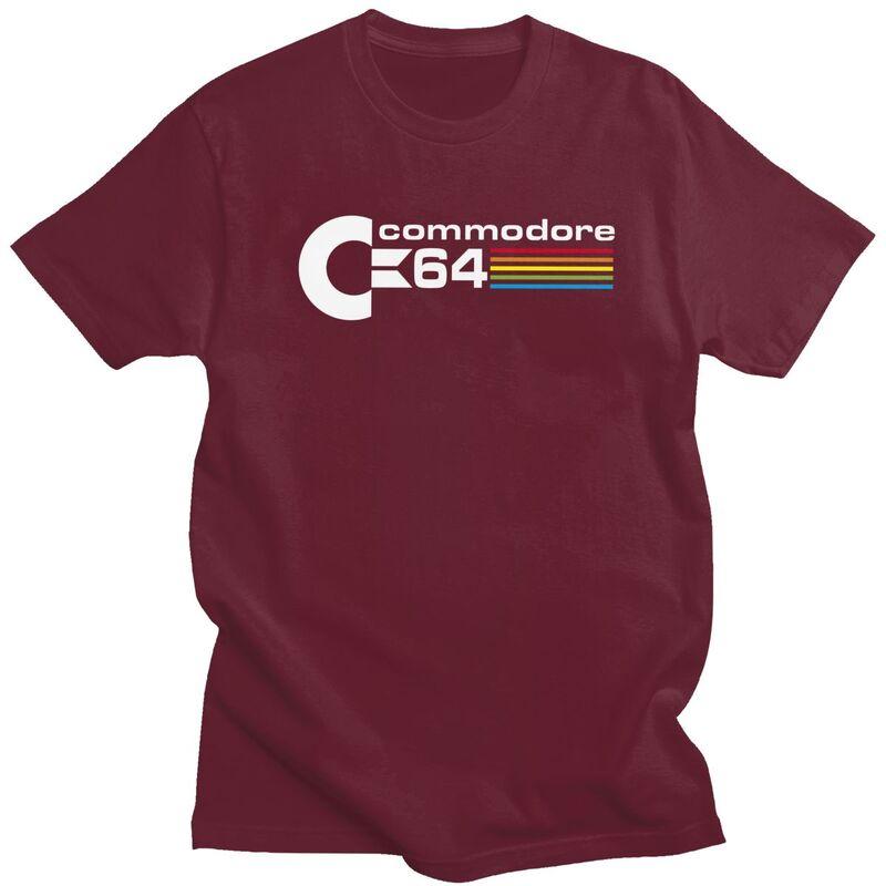 Custom Mens Commodore 64 T Shirt Short Sleeves Cotton Tshirts Tshirt Casual C64 Amiga Computer Tees Loose Fit Clothes