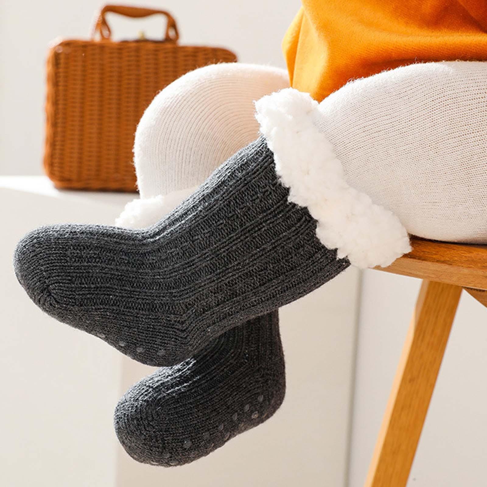 Winter Baby Boys Girls Socks Thicken Knitted Short Socks Warm Cotton Children Socks Toddlers Infants Antis Floor Socks