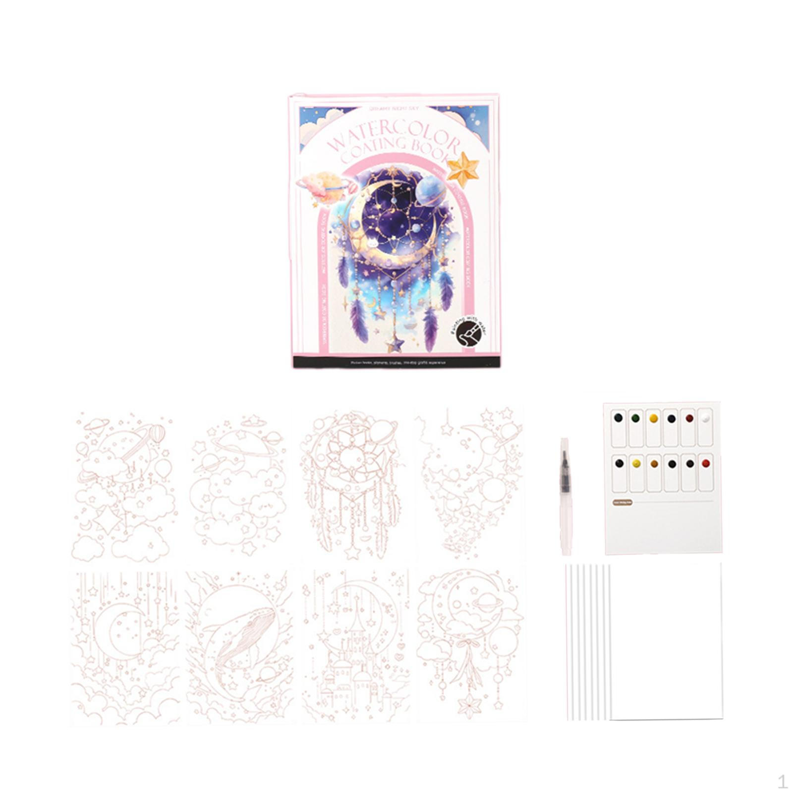Акварельная Краска Книга Набор Водных Красок Обучающая Игрушка DIY Крафт Раскраска — фото 16