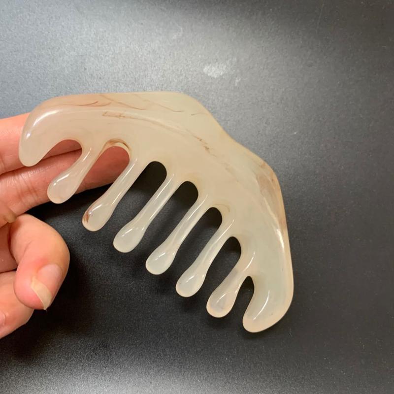 1Pcs Resin Beeswax Guasha Massager Head Meridian Massage Comb Face Neck Acupuncture Therapy Gouache Scraper Scalp Relaxation