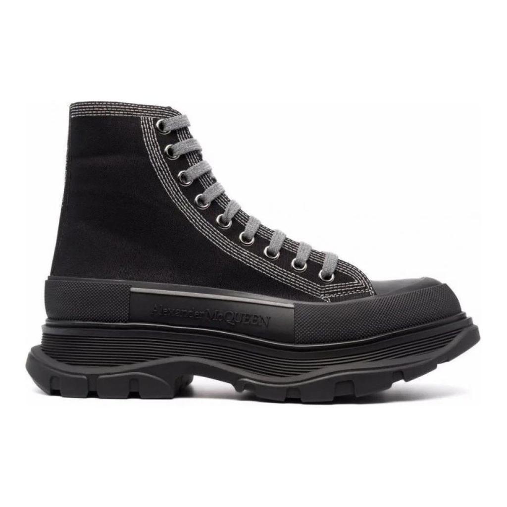 Alexander Mcqueen Tread Slick High Top Sneakers 'Black Grey' 662681W4MV81081