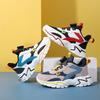 2025 new dad shoes rotating buckle breathable mesh non-slip running shoes middle age tide