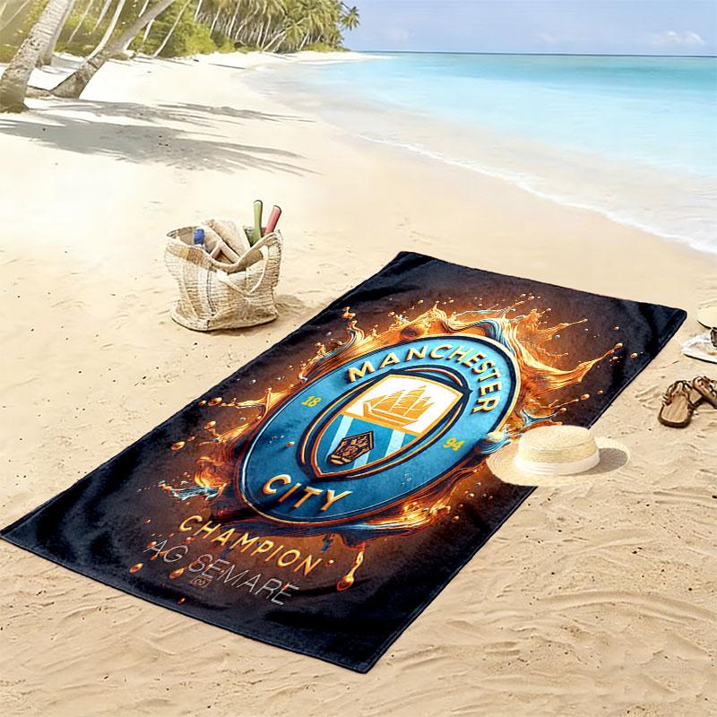 MCFC Print Beach Towel, Large Soft Quick Dry Towel for Beach Camping Swimming