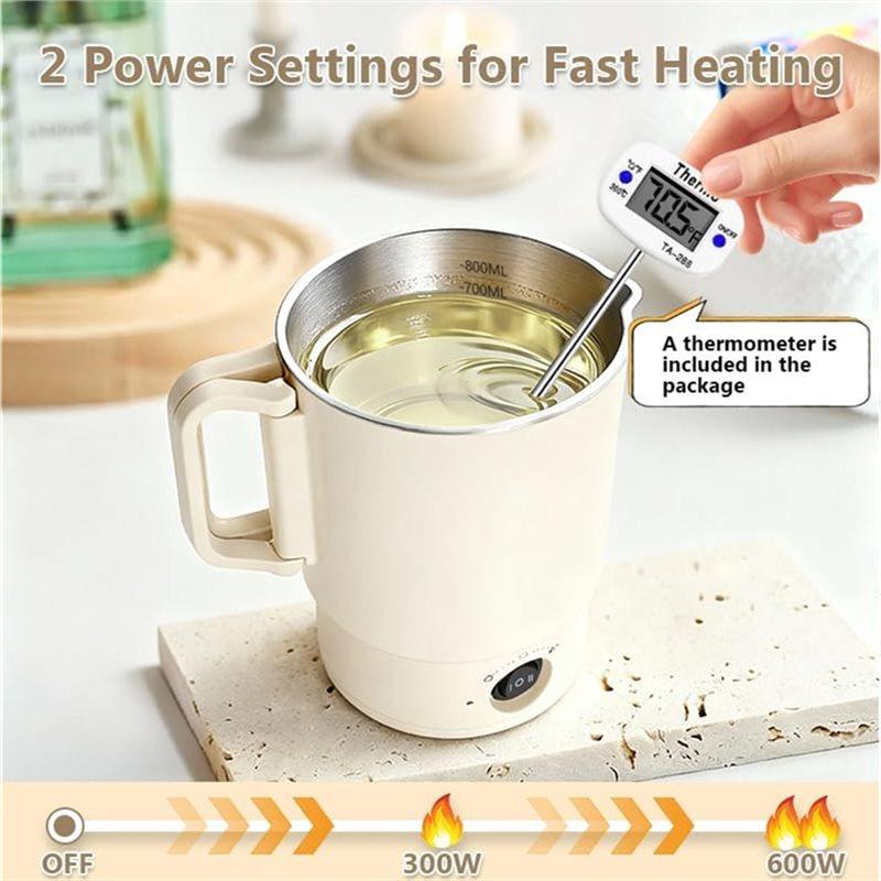 Premium-Thermometer Included Electric Wax Melting Pot Kit, 800ML Capacity For DIY For Candles Making, UK Power Supply UK PLUG Me