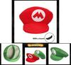 Super Mario Bros Red Green Cosplay Hat Unisex Costume Prop Gift