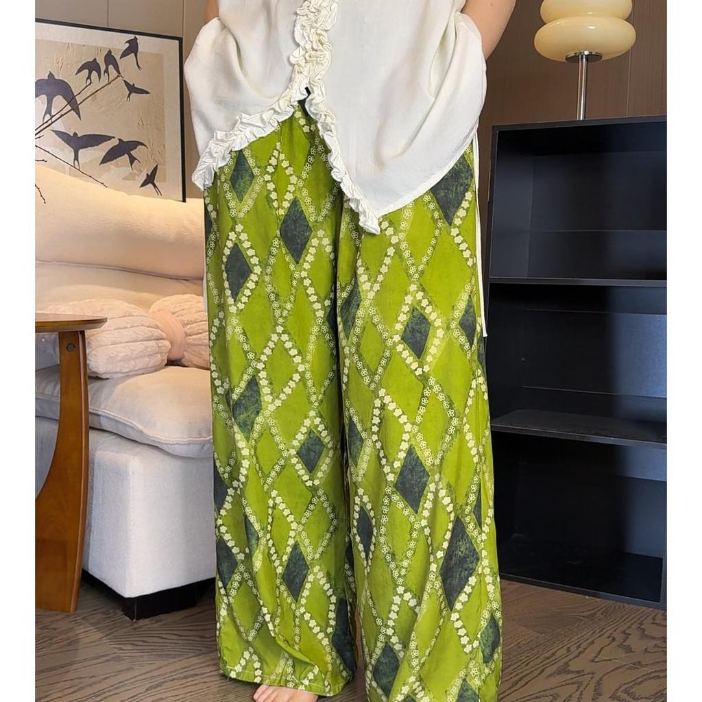 Versatile Summer Wide-Leg Cotton Silk Pants