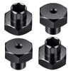 TRZX 4pcs 5mm To 12mm Wheel Hex Hub Adapter Combiner +10mm Upgrade Parts for 1/10 WPL D12 RC Truck