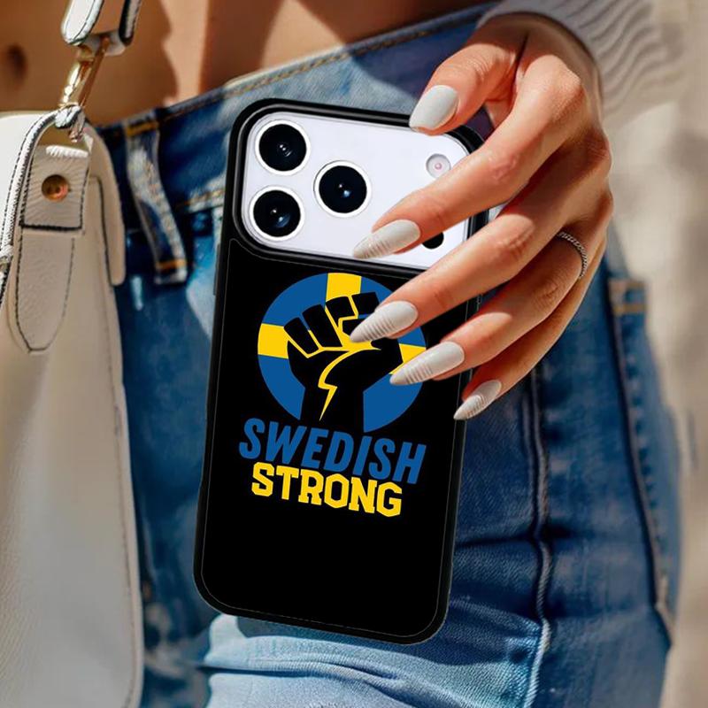 Sweden Flag Phone Case For iPhone 17 Air 14 15 13 12 Max Cover For Apple 16e 11 Pro Max Plus Coque
