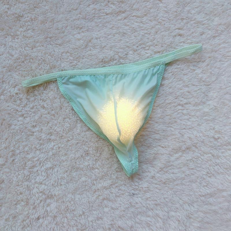 Men Breathable Thin Bag Underwear G-String Sexy Low-Waisted Comfortable Solid Color Underwear
